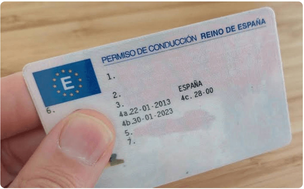 Permis de conduire espagnol, permiso de conducción